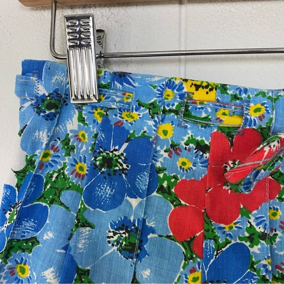 VTG 70s Peter Popovitch Floral skirt Size S 27” Waist Button A Line Tie Waist - Picture 12 of 12